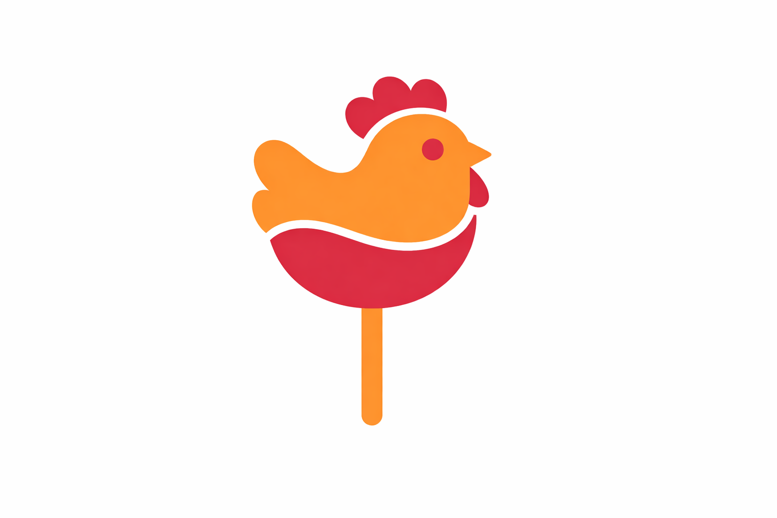 ChickSweets logo - chicken-shaped lollipop